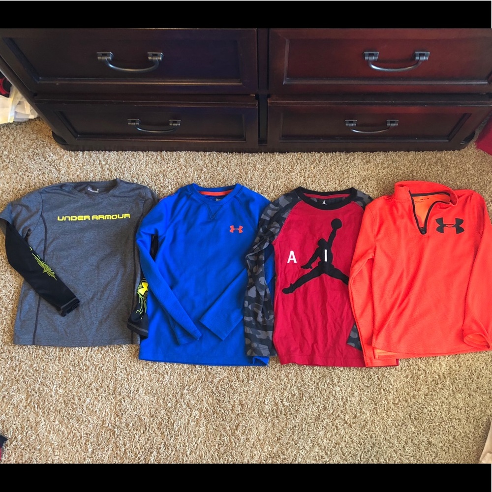 Lot of 4 Long Sleeve Athletic Shirts